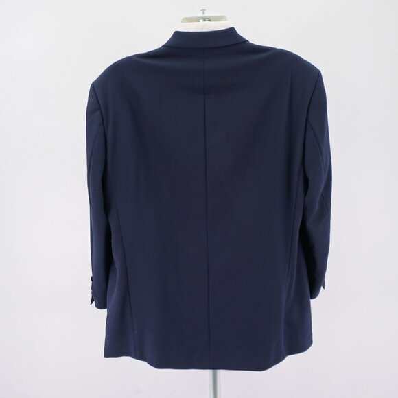 Hugo Boss U.S.A. Einstein Virgin Wool 3‎ Button Sport Coat Blue Basketweave 46L - Picture 7 of 14